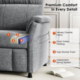 AMADA HOMEFURNISHING Power Recliner Chair for Adults, Adjustable Modern Chenille Reclining Chair with Side Pockets, Remote, Footrest, Thick Seat Cushion for Home Theater, Living Room, Bedroom & RV