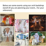 Vincidern Wedding Arch Backdrop Stand 6.6FT, 5.9FT, 4.9FT Set of 3,Metal Arch Backdrop Stand for Wedding Ceremony Baby Shower, Outdoor Indoor Birthday Party, Garden Floral Balloon Arch Decoration,Gold Vincidern