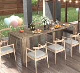 KEIKI 20"-118.5" L Extendable Foldable Dining Room Table for 1-10 People, Wood Multifunctional Rectangle Expandable Console Kitchen Living Meeting Room Furniture, 6 Tabletop Length Options, Barnwood KEIKI