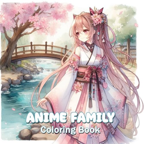 Anime Family Coloring Book: Anime and Manga Art inspired by Japanese culture (InkScape Coloring Books) WoodArtSupply