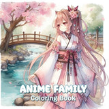 Anime Family Coloring Book: Anime and Manga Art inspired by Japanese culture (InkScape Coloring Books) WoodArtSupply