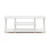Furinno Turn-N-Tube No Tools 3D 3-Tier Entertainment TV Stands, White/White Furinno
