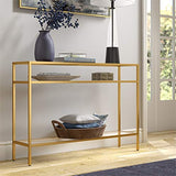 Siviline 42'' Wide Rectangular Console Table in Brass Henn&Hart