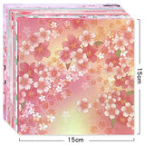 Origami 6x6 Paper Kit 50 Sheets 12 Vivid Colors Double Sided Printed Traditional Patterns Square for Arts Crafts Projects, Japanese Sakuras Flowers Chiyo Wanshui
