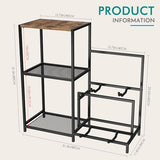 VGMiu Guitar Rack Multi Guitar Stand for Multiple Guitars, Multiple Guitar Rack Holder with Side Shelf for Acoustic, Electric Guitar, Bass, Record Player, Guitar Display Stand for Home Music Studio VGMiu