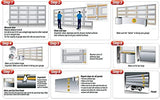 NASATECH White Pre-Cut 8 Panel 1 Car Garage Door Insulation Kit Reflective Foam Trade Winds