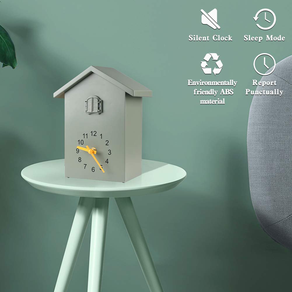 KEYPOWER Cuckoo Clock Cuckoo Wall Clock,Cuckoo Bird Voices Call, Design Clock Pendulum, Bird House, Wall Art Home Living Room Kitchen Office Decoration (Green) KEYPOWER