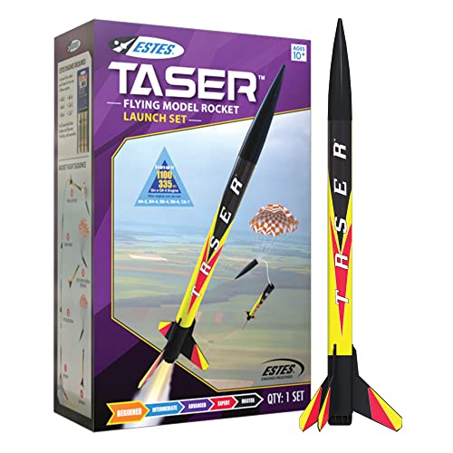 Estes 1491 Taser Rocket Launch Set, Beginner Flying-Rocket-Model Building Kit for Ages 10+, Includes Launch Pad System Estes