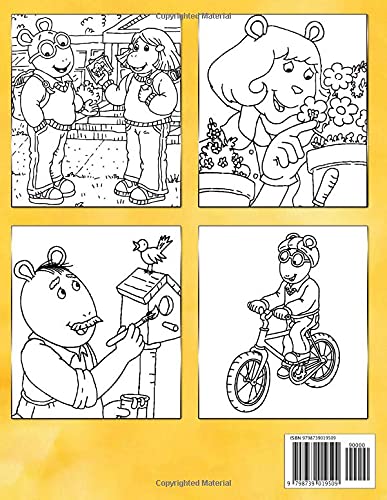 Cartoon Go! - Arthur & Friends Coloring Book: A Coloring Book Featuring Arthur and His Friends With High Quality Images For Kids WoodArtSupply