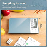 Greater Goods Digital Nutrition Scale – Accurate Macro and Calorie Tracking for Meal Prep, Weight Loss, and Healthy Eating | 2,000 Built-in Foods, Intuitive Nutrition Label Display, 11lb Cap, Blue