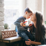 Mothers Day Gifts - Mom Sign Personalized with Kids Names - 4 Wooden Colors, 5 Fonts, 2 Sizes - Custom Rustic Wood Mom Sign GIFTBYGIFTY