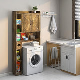 Farmhouse Over the Toilet Storage Cabinet with Barn Doors and Toilet Paper Holder Vabches