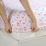 Beatrice Home Fashions Printed Microfiber Sheet Set, Soft Comfortable Easy Care, Includes 1 Fitted Sheet with 12" Deep Pockets, 1 Flat Sheet, Pillowcase, Twin, Pink Flamingo Beatrice Home Fashions