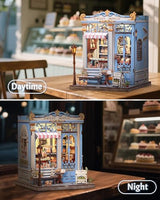 CUTEBEE Book Nook Kit - DIY Miniature House Bakery Patisserie Dollhouse Kit for Adults, Booknook Tiny House Bookshelf Decor 3D Wooden Puzzle, Gifts for Family, Friends (Sweet Marie)