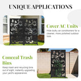 Metal Privacy Screen Outdoor - 71" H×40" W Decorative Freestanding Privacy Fence Room Garden Divider, Weatherproof Patio Panels for Deck Balcony Backyard XOCUWU