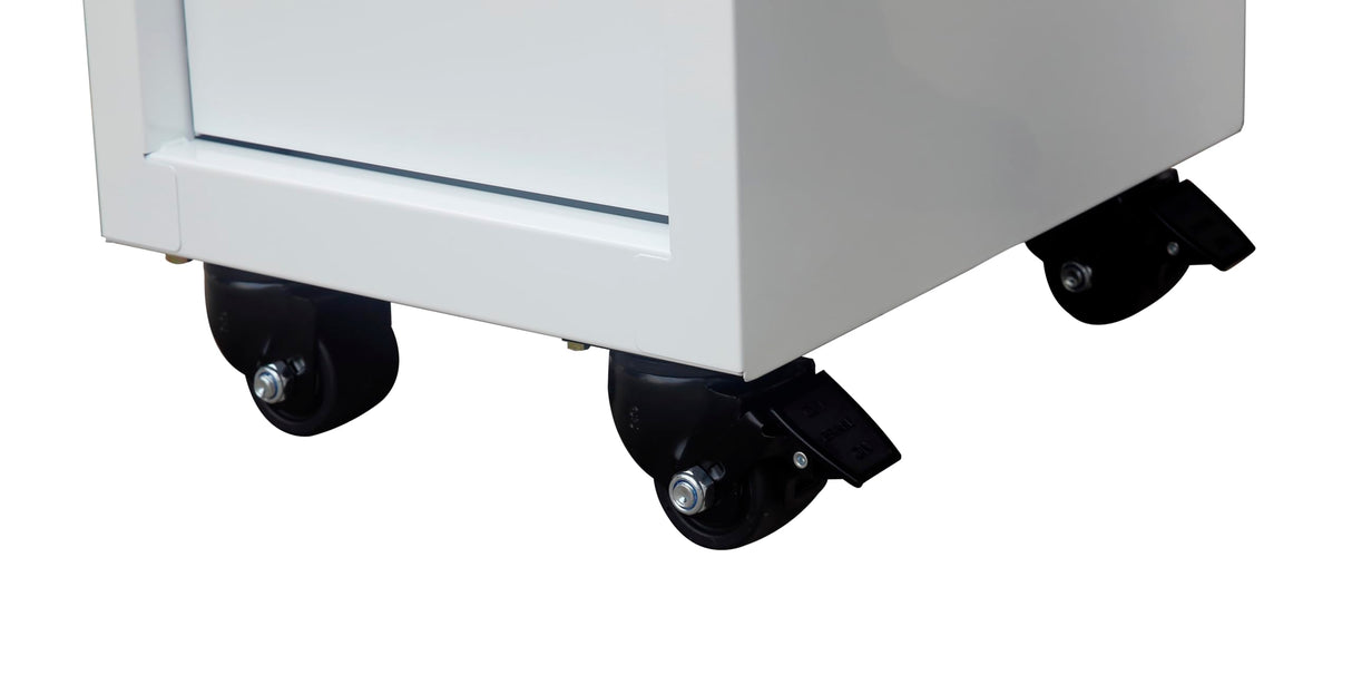 Viper Tool Storage 16-Inch 5-Drawer Rolling Steel Cart, White Viper Tool Storage