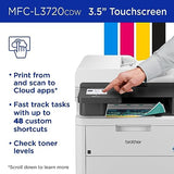 Brother MFC-L3720CDW Wireless Digital Color All-in-One Printer with Laser Quality Output, Copy, Scan, Fax, Duplex, Mobile Includes 4 Month Refresh Subscription Trial ¹ Amazon Dash Replenishment Ready Brother