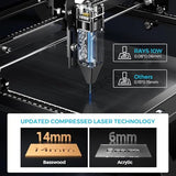 LONGER Laser Engraver Ray5 10000MW Higher Precision DIY Laser Engraving Machine with 3.5" Touch Screen, 400x400mm, 0.06mm Laser Spot 10000mm/min, Offline Usage CNC Laser Cutter for Wood Metal Longer