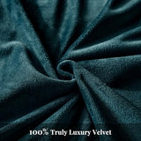 WARMDERN Peacock Blue Flannel Velvet Duvet Cover King Size Duvet Cover Bedding Sets, 3pcs Ultra Soft Luxury Textured Modern Crystal Velvet Duvet Covers with Zipper Closure(Peacock Blue, King) WARMDERN