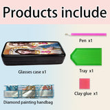F-CANLAN Glasses Case Special Shaped Diamond Painting Crafts Kit God Jesus Sunglasses Box Diamond Art Virgin Mary Diamond Painting Glasses Case for Family and Friends (6.3X2.67X1.3 in) F-CANLAN