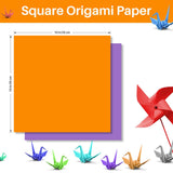 Opret Origami Paper Large, 100 Sheets 9.8x9.8 inch 25x25 cm Origami Paper 50 Vivid Colors Single Sided for Arts and Crafts Projects Opret