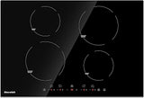 Induction Cooktop 30 Inch with 4 Burners Built-in Induction Electric Stovetop with Boost/Timer & Child Safety Lock/9 Power Levels 7000W (NO PLUG) Weceleh