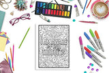 Mindfulness Coloring Book for Teens & Adults WoodArtSupply