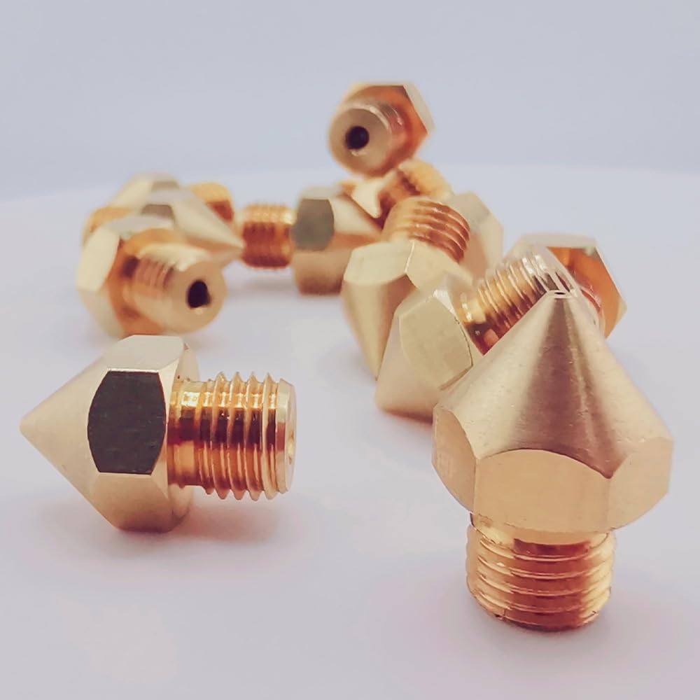12Pcs 3D Printer CR-10S Pro Nozzles 0.4mm, M6 CR-10S Pro 3D Printer Nozzles,CR-10S Pro Hotend Extruder Nozzles 0.4mm Only Compatible for Creality CR10S Pro Hotend 3D Printer Nozzle. TIEXYE