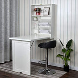 YUSING Wall Mounted Table, Fold Out Convertible Desk Multi-Function Computer Desk Writing Desk Home Office Wood Wall Floating Desk with Large Storage Area YU YUSING