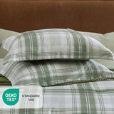 AMBERSPACE Full Size Comforter Sets, Green Plaid Bedding Set 7 Piece for Boys Girls Teen, Classic Homestead-Style Kids Comforter Set Bed in A Bag with Sheets, Pillowcases & Shams AMBERSPACE