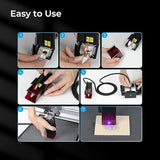 Creality Air Assist Kit for Laser Engraver Falcon 10W, 22L/min Airflow Air Assist Pump for Laser Cutter and Engraver, Clean Surface Smooth Edge, Remove Smoke/Dust, Protect Laser Lens Creality