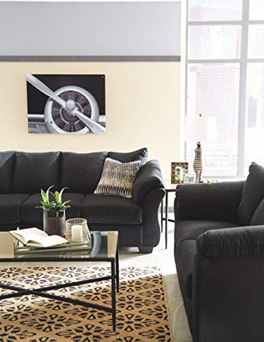 Signature Design by Ashley Darcy Classic Contemporary Sofa, Black