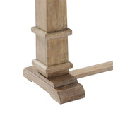 Pemberly Row Rectangular Top Farmhouse Wood Console Table in Rustic Brown Pemberly Row