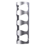 HAOZHAO 4 Bottles Creative Stainless Steel Wall Mounted Red Wine Holder Wine Bottle Storage Rack Storage Shelf Holders (Color : Silver) HAOZHAO