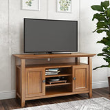 SIMPLIHOME Amherst SOLID WOOD Universal TV Media Stand, 54 inch Wide Living Room Entertainment Center, Storage Cabinet and Shelves, for Flat Screen SIMPLIHOME