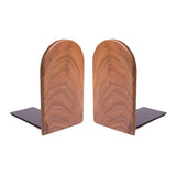 Bamber Wood Bookends, Decorative Bookends for Shelves Heavy Books, Office Book Stand, Black Walnut, H6.7 x W4.7 x L3.9 Bamber