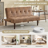 Anwick Convertible Futon Sofa Bed with Charging Port, 45″ Folding Sleeper Sofa, Adjustable Backrest, Small Couch for Living Room Small Spaces Or Office, Modern Loveseat (Coffee) Anwick