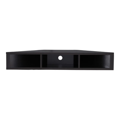24/7 Shop at Home French 47 inch Modern Floating TV Stand with Storage, Floating Corner Shelf for Wall, Wood Entertainment Center with Shelves for Living Room, Bedroom, Family, Cappuccino Brown 24/7 Shop at Home