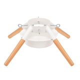 White Christmas Tree Stand Metal Xmas Tree Base Holder Stand for 10ft Real Tree Christmas Tree Decorations Fits Up to 4.9" Xmas Tree Trunks Tree Nest