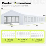 Quictent 20x60 Heavy Duty Party Tent for Parties Outdoor Large Canopy Wedding Event Shelter Wedding Tents for Parties with Storage Bags(Church) Quictent