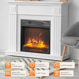 ROVSUN 18" Electric Fireplace Inserts with Remote Control, 1400W Recessed Stove Heater with 8H Timer, 6 Flame Colors, 5 Brightness for Indoor Use, ETL ROVSUN