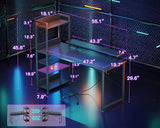 ODK 55 Inch Reversible Gaming Desk with USB Charging & Storage Solutions in Carbon Fiber Black ODK