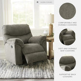 Signature Design by Ashley Alphons Transitional Polyester Tufted Rocker Recliner, Gray Signature Design by Ashley