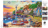 Buffalo Games - American Harbor Town - 2000 Piece Jigsaw Puzzle for Adults Challenging Puzzle Perfect for Game Nights - 2000 Piece Finished Size is 38.50 x 26.50 Buffalo Games