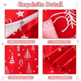 JSD Red Christmas Tree Kids Duvet Cover Set Twin Size, 2 Piece Xmas Comforter Cover with Pillow Sham Zipper Closure, Comforter Not Included JSD