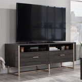 Sauder Walter Heights Engineered Wood Credenza in Blade Walnut Sauder
