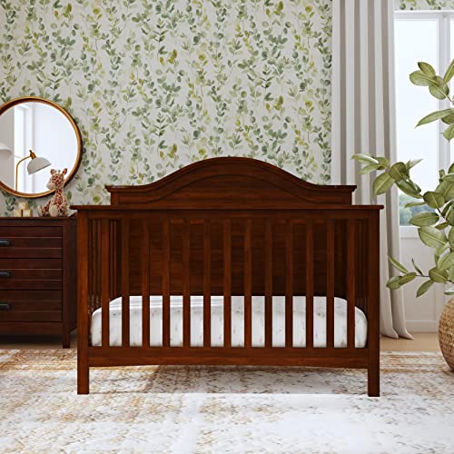 Carter's by DaVinci Nolan 4-in-1 Convertible Crib in Espresso, Greenguard Gold Certified, 57.5x30.8x47 Inch (Pack of 1) DaVinci
