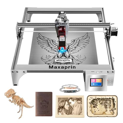 Maxaprin 10W Laser Engraving Machine,70W DIY Laser Cutter and Laser Engraver Machine,0.06mm Laser Spot 10000mm/min, Offline Usage CNC Laser Engravers for Wood Metal Cutting Engraving Machine - WoodArtSupply