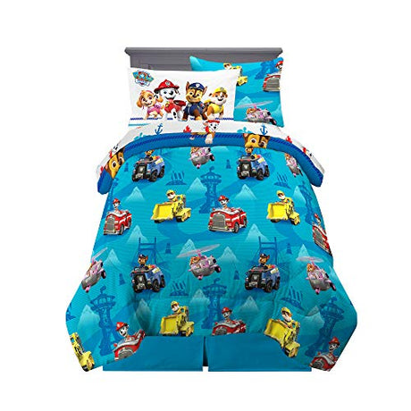Paw Patrol Kids Bedding Super Soft Comforter and Sheet Set with Sham, 5 Piece Twin Size, (100% Officially Licensed Nickelodeon Product) By Franco Franco