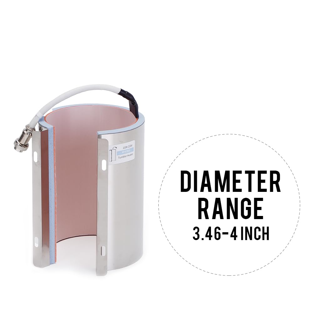 PYD Life 40 OZ Tumbler Heat Press Attachment with 5 Pin for 40 OZ Sublimation Tumblers Top Straight Area,Suitable for Max Tumbler Heat Press PYD Life